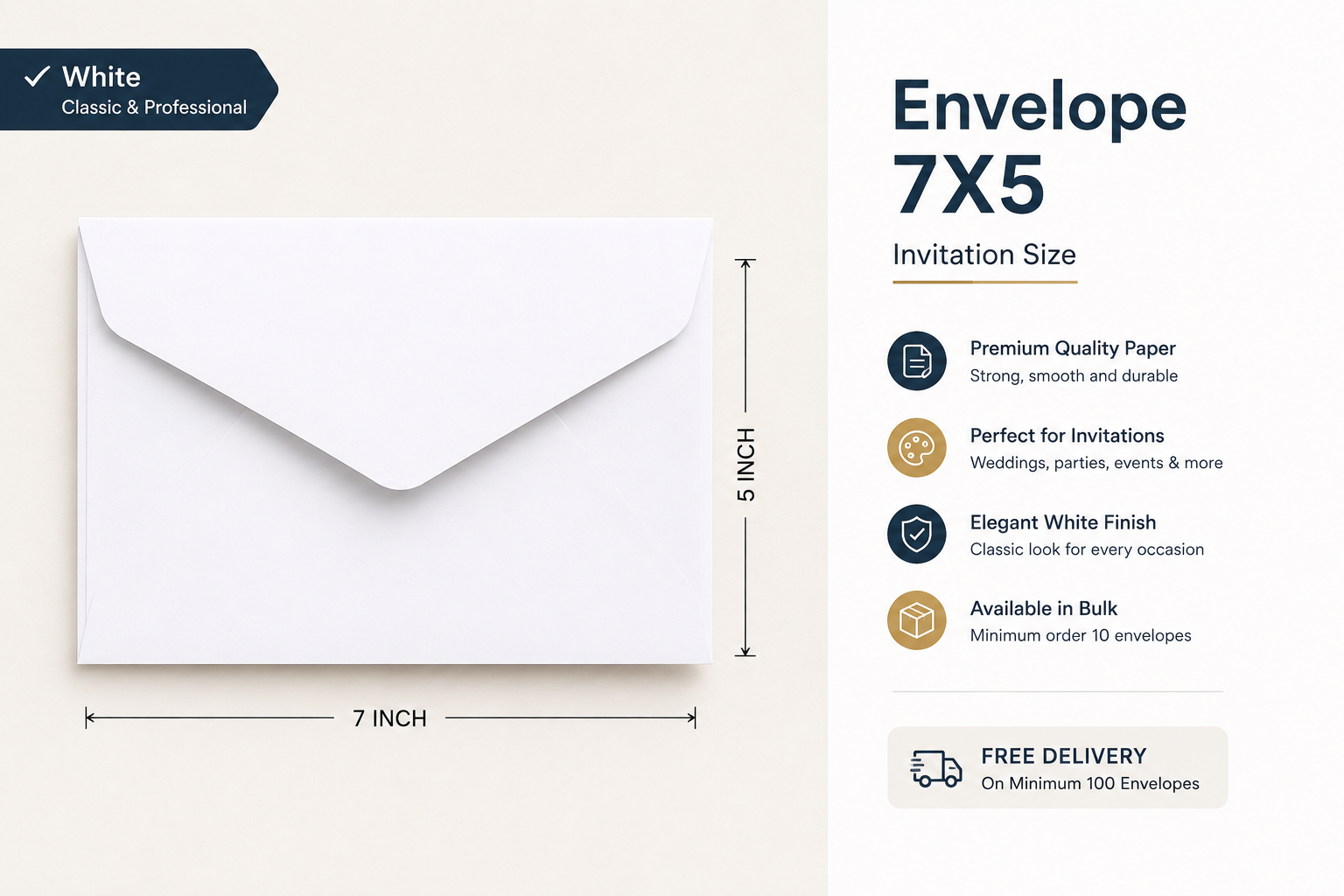 Envelope 7X5 - Invitation Size