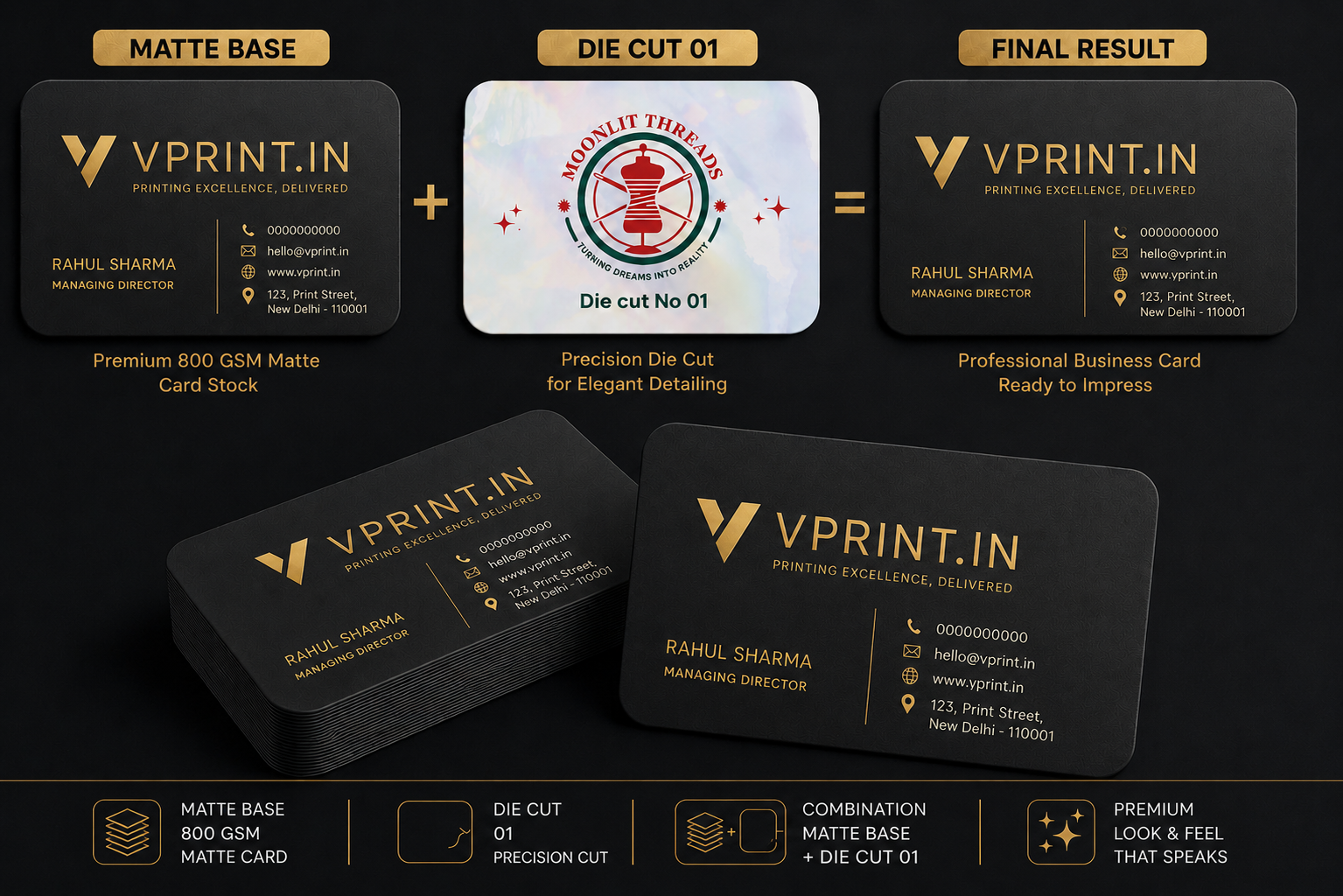 Matte Business Cards 800 GSM