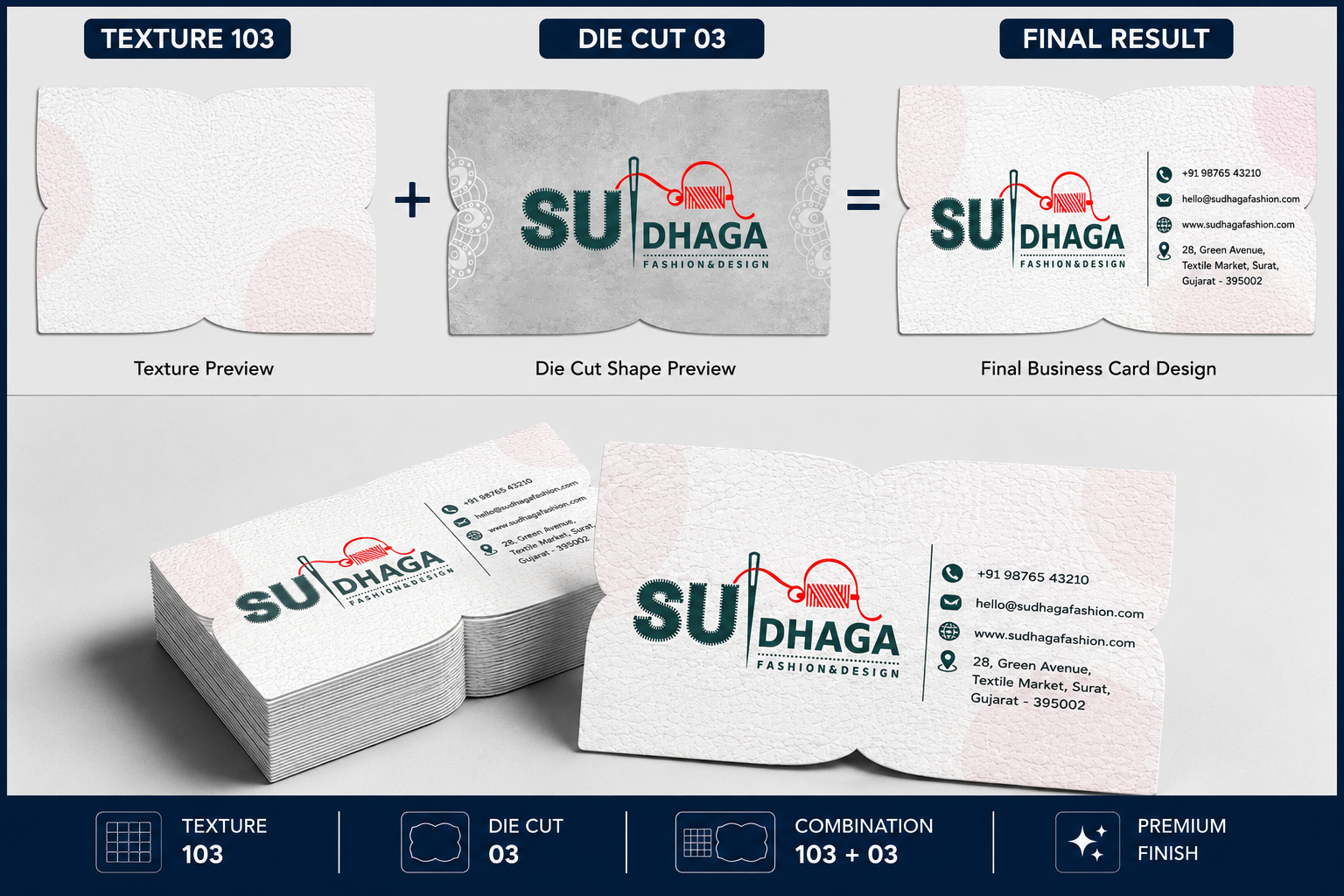 Texture Business Cards 800 GSM
