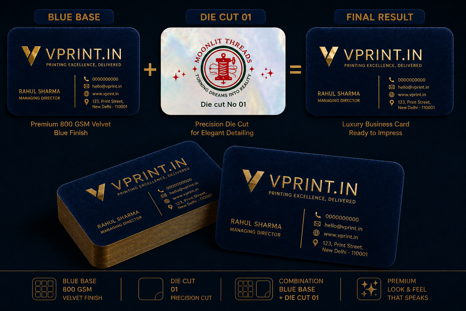 Velvet Business Cards 800 GSM