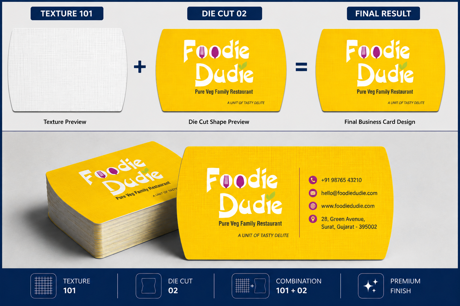 Texture Business Cards 800 GSM