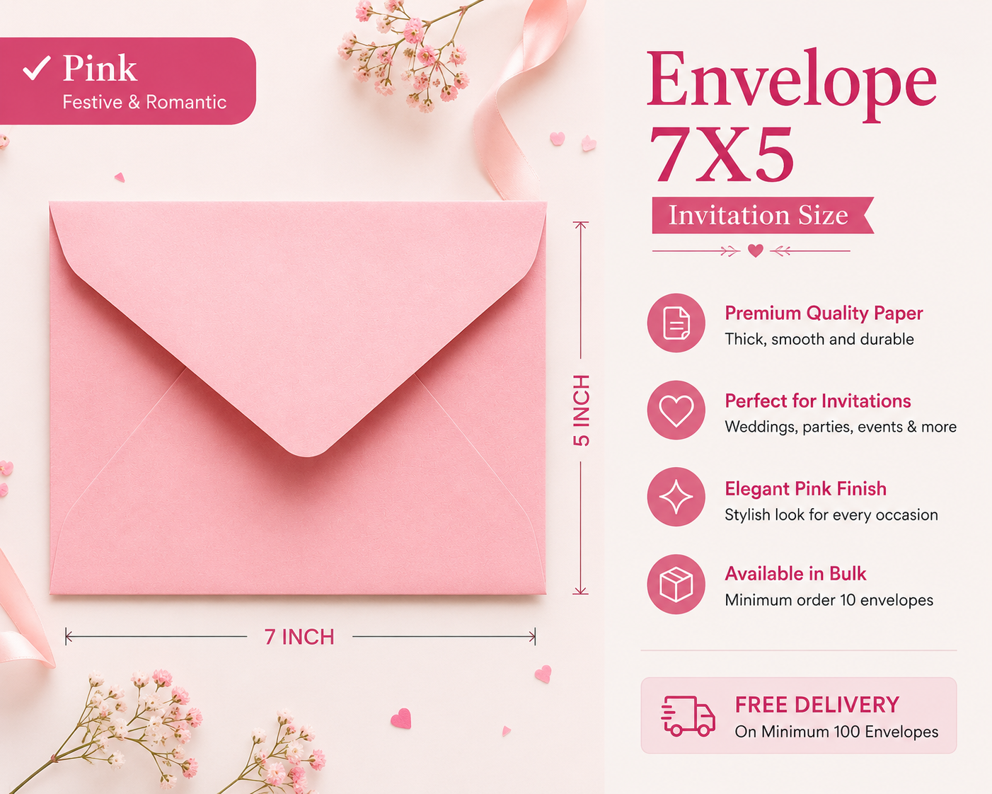 Envelope 7X5 - Invitation Size