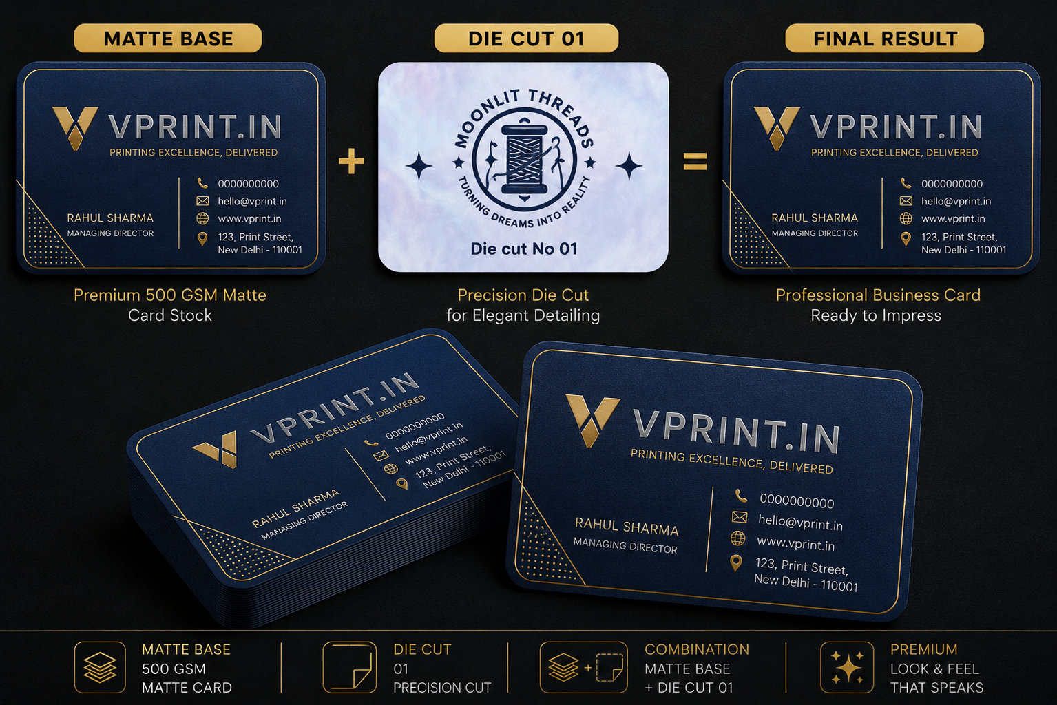 Matte Business Cards 500 GSM