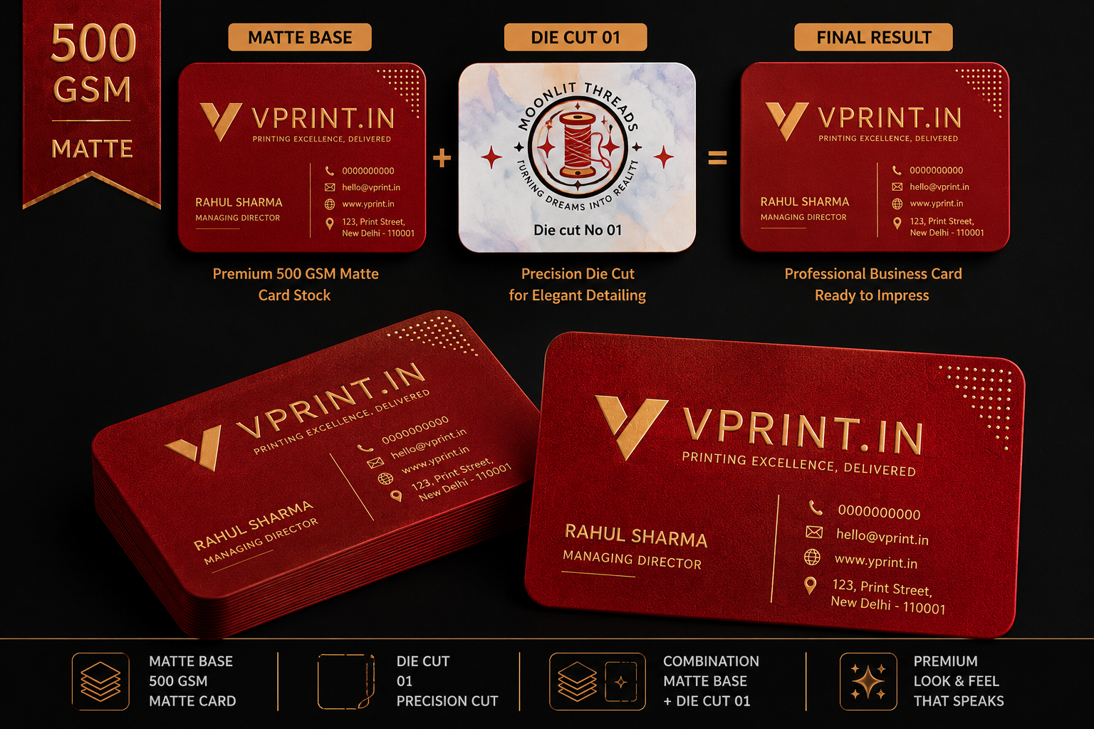 Velvet Business Cards 500 GSM