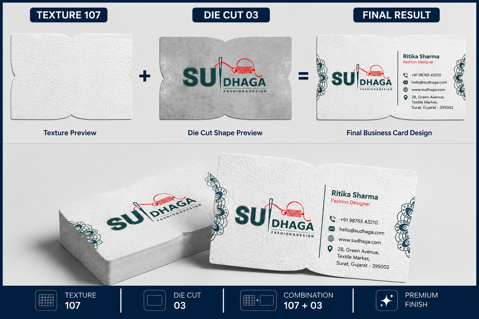 Texture Business Cards 800 GSM