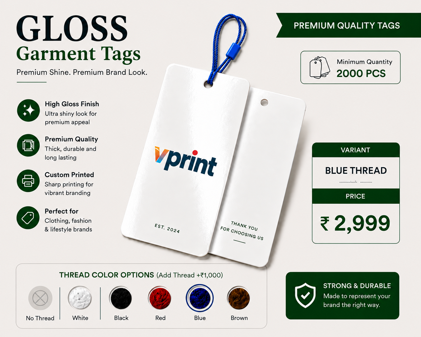 Gloss Garment Tags