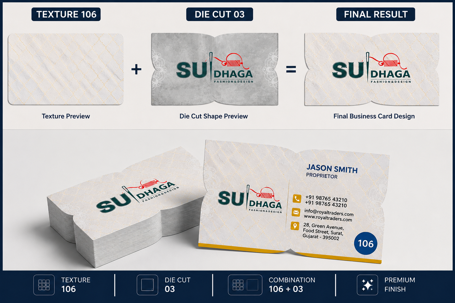 Texture Business Cards 800 GSM