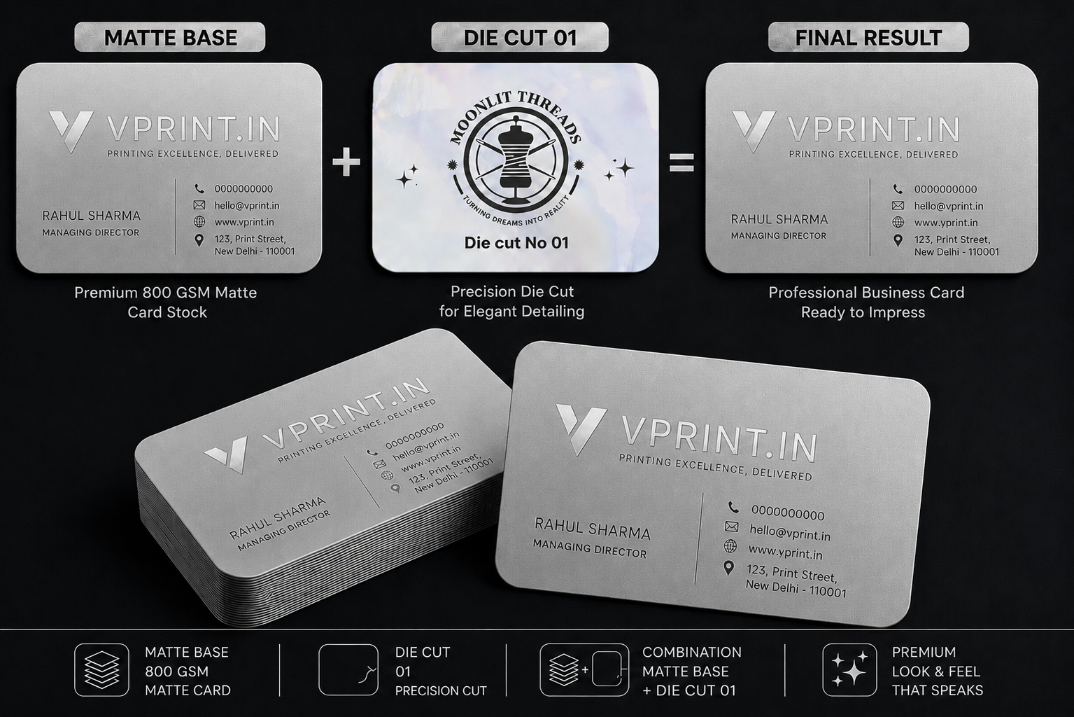 Matte Business Cards 800 GSM