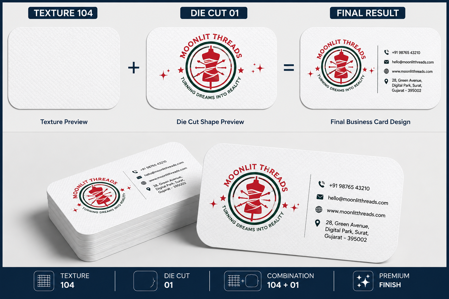 Texture Business Cards 800 GSM