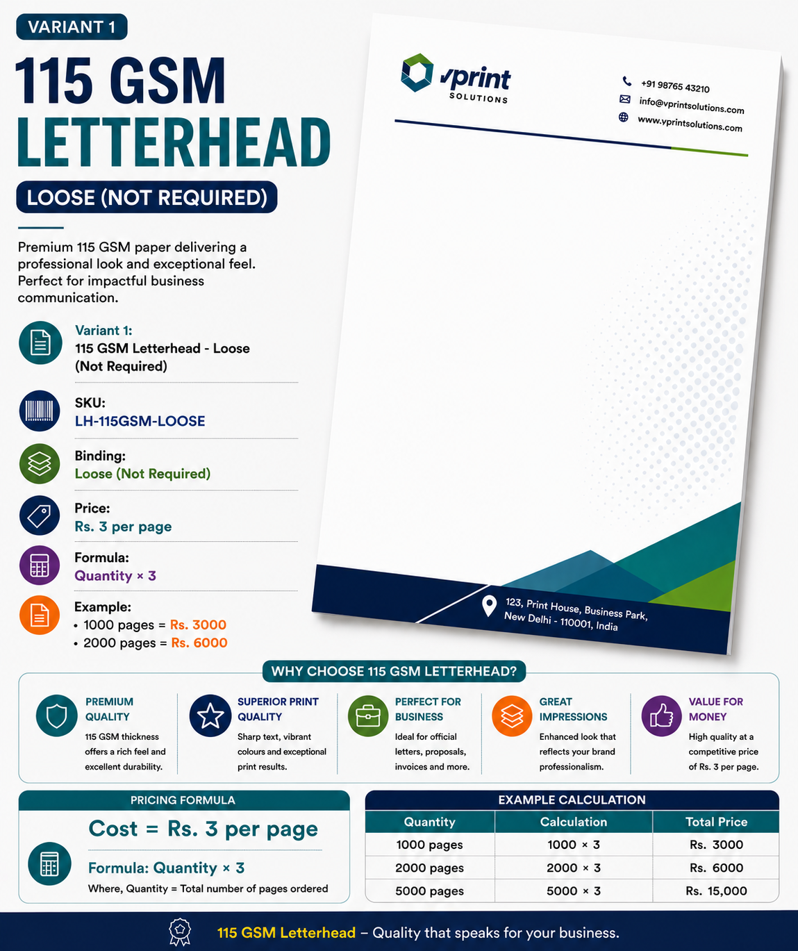 115 GSM Letterhead
