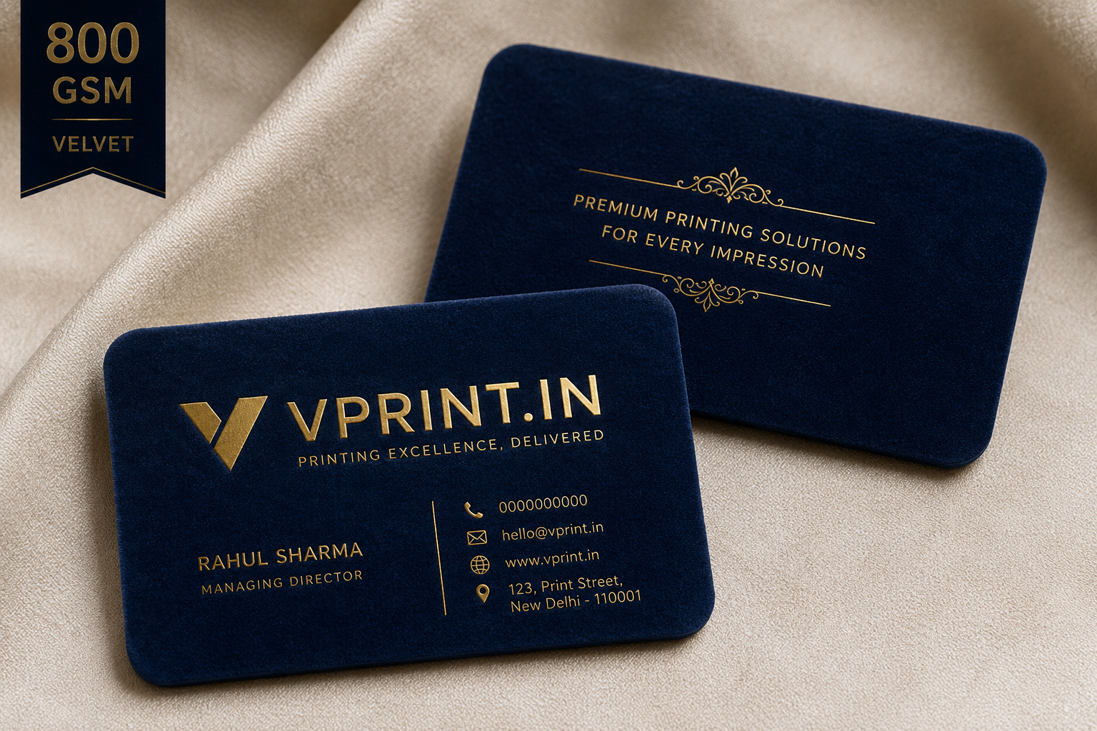 Velvet Business Cards 800 GSM